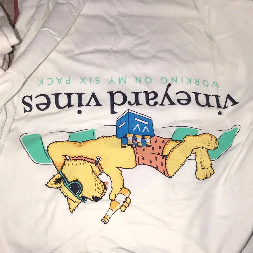 Vineyard Vines White Shirt with Blue and Yellow Logo - Picture 3 of 3